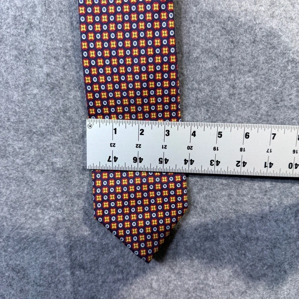 Barneys New York‎ Souda Italy Silk Necktie Geometric Pattern Men's Tie